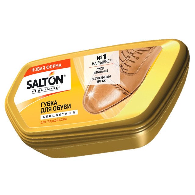 губка для обуви SALTON Волна, бесцветная, для гладкой кожи, с норковым маслом