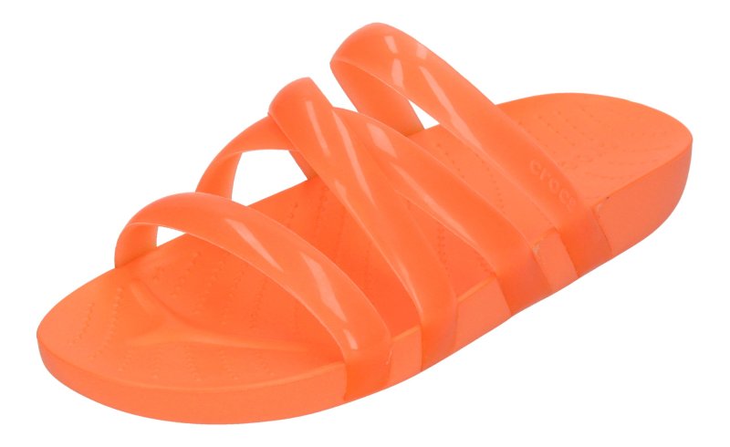 Мюли Crocs SPLASH GLOSSY STRAPPY 208537 83I, оранжевый